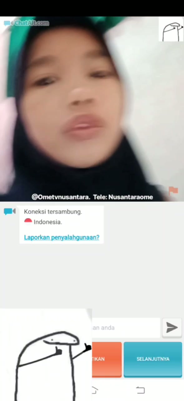 Ometv hijab hitam manis
